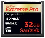 Карта памяти  CompactFlash Card  32 Gb Sandisk Extreme Pro 1067x, 160 Mb/ s (SDCFXPS-032G-X46)