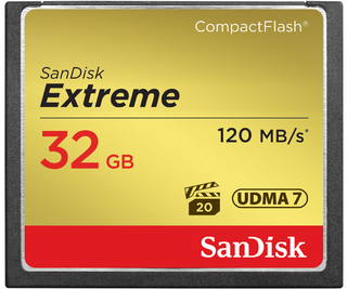 Модуль памяти  CompactFlash Card  32 Gb Sandisk Extreme (120 Mb/s) (SDCFXSB-032G-G46)