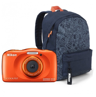 Цифровой фотоаппарат NIKON Coolpix W150 orange с рюкзаком