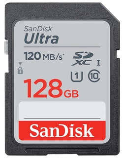 Карта памяти  SD 128 Gb Sandisk SDXC Ultra, class10, 120Mb/ s (SDSDUN4-128G-GN6IN)